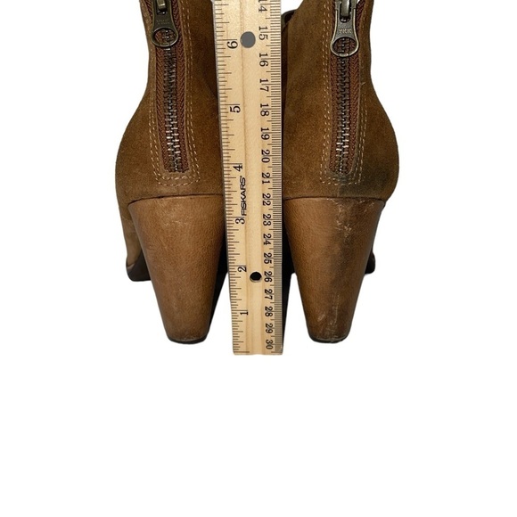 Kork Ease Women's Booties Size 7.5M Brown Leather Zip Up Back Ankle Block Heel - Picture 7 of 11